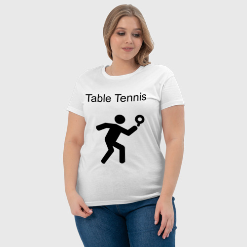 Женская футболка хлопок Table Tennis - фото 6