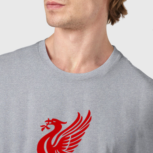 Мужская футболка хлопок Liverpool, цвет меланж - фото 6