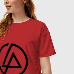 Женская футболка хлопок Oversize Linkin Park 5 - фото 2