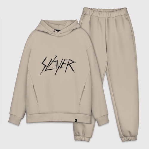 Мужской костюм oversize хлопок Slayer 2, цвет миндальный