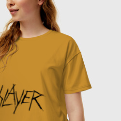 Женская футболка хлопок Oversize Slayer 2 - фото 2