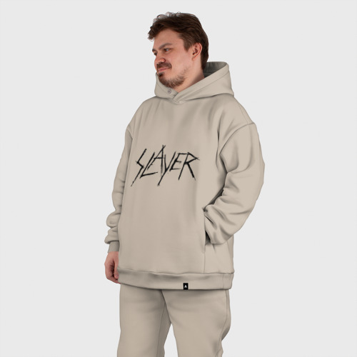 Мужской костюм oversize хлопок Slayer 2, цвет миндальный - фото 7