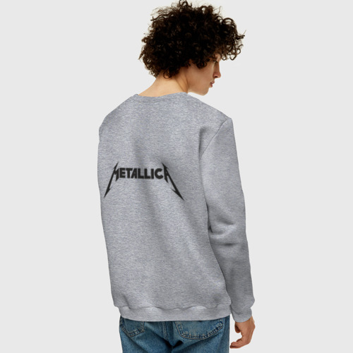 Мужской свитшот хлопок Metallica (6), цвет меланж - фото 4