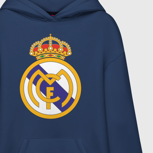 Худи SuperOversize хлопок Real madrid, цвет темно-синий - фото 3