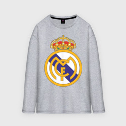 Мужской лонгслив oversize хлопок Real madrid