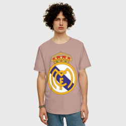 Мужская футболка хлопок Oversize Real madrid - фото 2