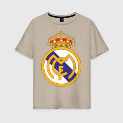 Женская футболка хлопок Oversize Real madrid