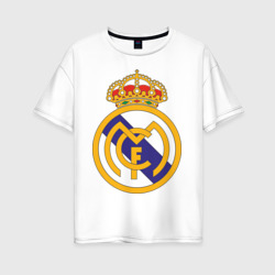 Женская футболка хлопок Oversize Real madrid