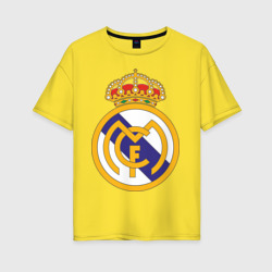 Женская футболка хлопок Oversize Real madrid