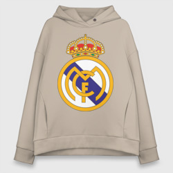 Женское худи Oversize хлопок Real madrid