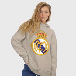 Женское худи Oversize хлопок Real madrid - фото 2