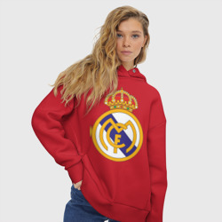 Женское худи Oversize хлопок Real madrid - фото 2