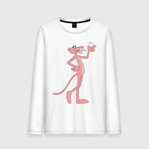 Мужской лонгслив хлопок PinkPanther, цвет белый