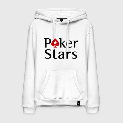 Мужская толстовка хлопок Poker Stars, цвет белый