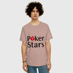 Мужская футболка хлопок Oversize Poker Stars - фото 2
