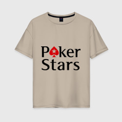 Женская футболка хлопок Oversize Poker Stars