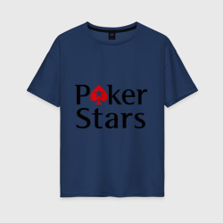 Женская футболка хлопок Oversize Poker Stars