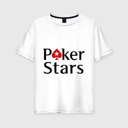 Женская футболка хлопок Oversize Poker Stars