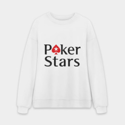 Мужской свитшот oversize без начеса хлопок Poker Stars