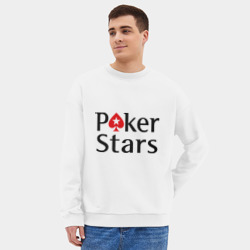 Мужской свитшот oversize без начеса хлопок Poker Stars - фото 2