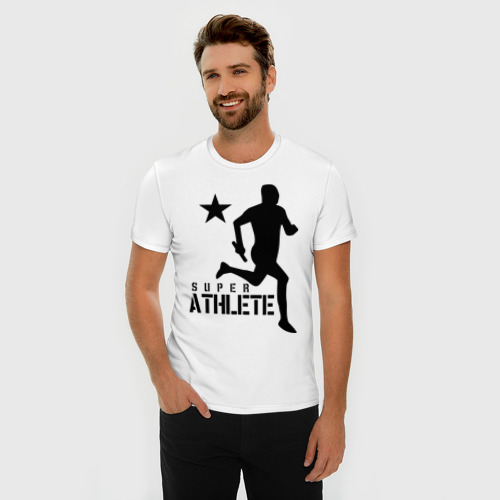 Мужская футболка хлопок Slim Лёгкая атлетика 4 - фото 3