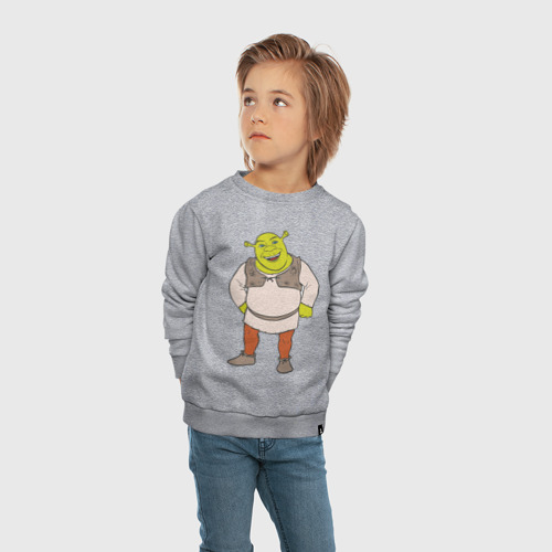 Детский свитшот хлопок Shrek (2), цвет меланж - фото 5