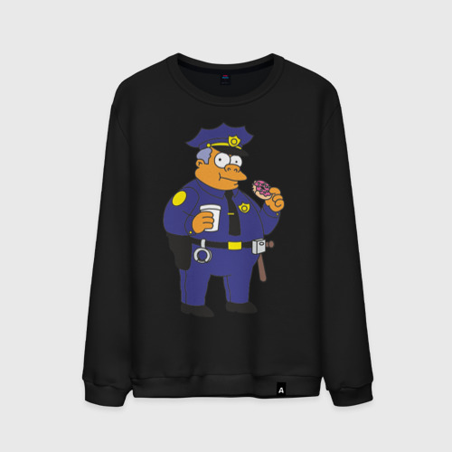 Мужской свитшот хлопок Chief Clancy Wiggum, цвет черный