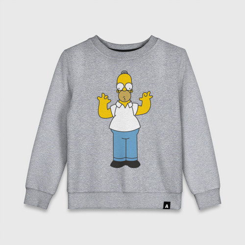 Детский свитшот хлопок Homer Simpson, цвет меланж