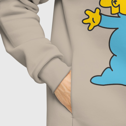 Мужское худи Oversize хлопок Maggie Simpson, цвет миндальный - фото 8