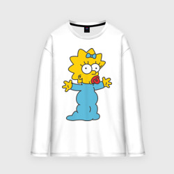 Мужской лонгслив oversize хлопок Maggie Simpson