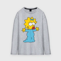 Женский лонгслив oversize хлопок Maggie Simpson