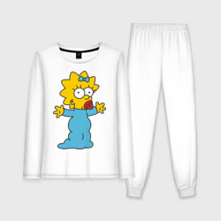 Женская пижама с лонгсливом хлопок Maggie Simpson