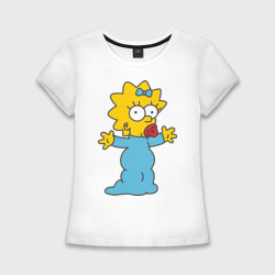 Женская футболка хлопок Slim Maggie Simpson