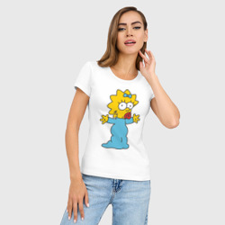 Женская футболка хлопок Slim Maggie Simpson - фото 2