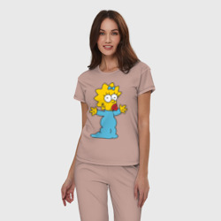 Женская пижама хлопок Maggie Simpson - фото 2