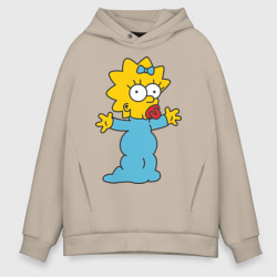 Мужское худи Oversize хлопок Maggie Simpson