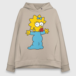 Женское худи Oversize хлопок Maggie Simpson