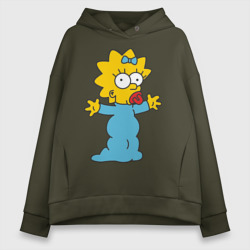 Женское худи Oversize хлопок Maggie Simpson