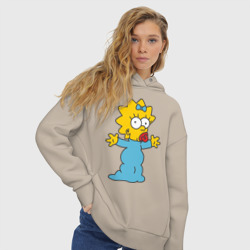 Женское худи Oversize хлопок Maggie Simpson - фото 2