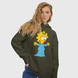 Женское худи Oversize хлопок Maggie Simpson - фото 2