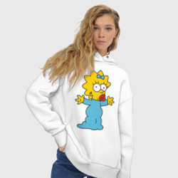 Женское худи Oversize хлопок Maggie Simpson - фото 2