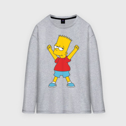 Мужской лонгслив oversize хлопок Bart Simpson 2