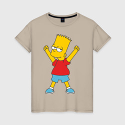 Женская футболка хлопок Bart Simpson 2