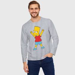 Мужской лонгслив oversize хлопок Bart Simpson 2 - фото 2