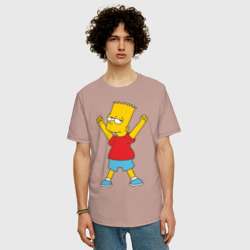 Мужская футболка хлопок Oversize Bart Simpson 2 - фото 2