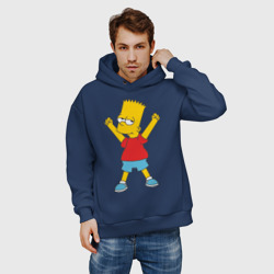 Мужское худи Oversize хлопок Bart Simpson 2 - фото 2