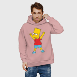 Мужское худи Oversize хлопок Bart Simpson 2 - фото 2