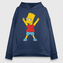 Женское худи Oversize хлопок Bart Simpson 2