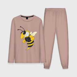 Мужская пижама с лонгсливом хлопок Пчела
