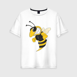 Женская футболка хлопок Oversize Пчела